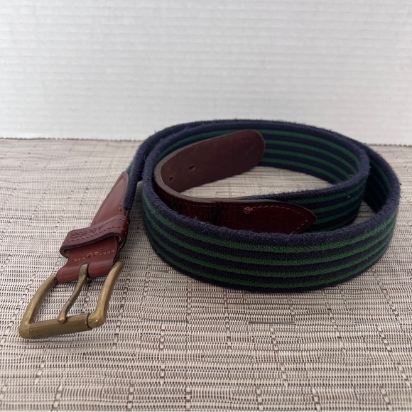 GANT Striped Webbing Belt Made In Italy Size 40 - Picture 2 of 8